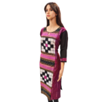 Sambalpuri Kurti Pink and Black Pasapali Design | Odisha Handicrafts .COM