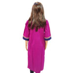 Sambalpuri Kurti Blue and Pink Buti Design Pink Sleeves | OdishaHandicrafts.COM