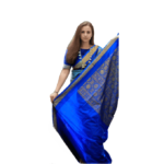 Odissi Silk Saree Blue Body and Golden Color Border | Odisha Handicrafts
