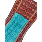 Sambalpuri Saree Turquoise Blue and Red Color Design | OdishaHandicrafts.COM