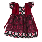 Sambalpuri Kid's Dress Maroon and Red Jacket Design | OdishaHandicrafts.COM