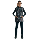 Sambalpuri Jacket Black and White Design Female Model View | OdishaHandicrafts.COM