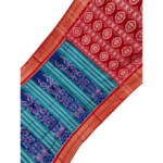 Sambalpuri Saree Turquoise Blue Body and Red Color Border | OdishaHandicrafts.COM