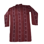 Sambalpuri Men's Kurta Marron Pasapali Design | Odisha Handicrafts