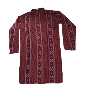 Sambalpuri Men's Kurta Marron Pasapali Design | Odisha Handicrafts